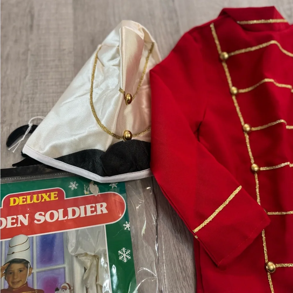 Deluxe Wooden Soldier Kids Costume - Red and White